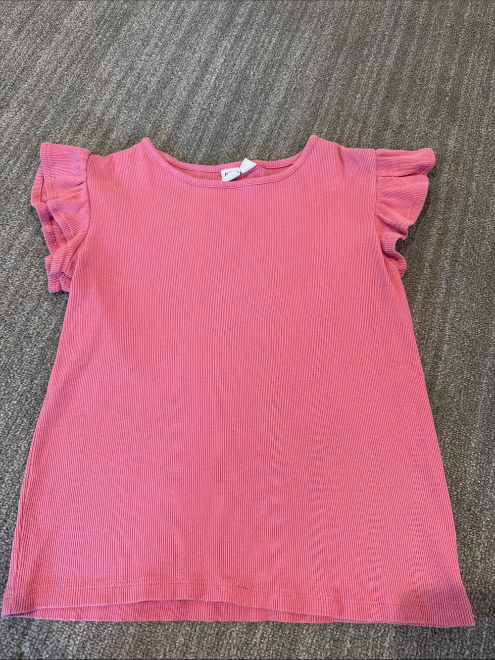 GAP Kids Girls Pink Ribbed Flutter Sleeve Top L 10/12